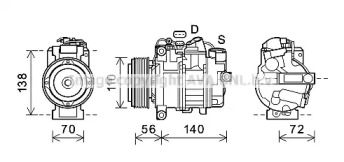AVA QUALITY COOLING bwk552 -  Компрессор, кондиционер
